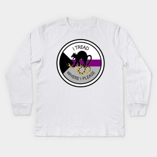 I Tread Where I Please - Demisexual Kids Long Sleeve T-Shirt